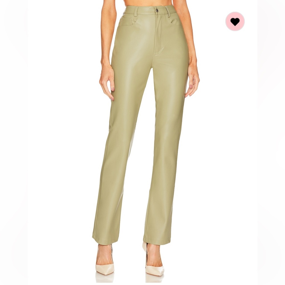 WeWoreWhat Faux Leather Kickflare Jeans